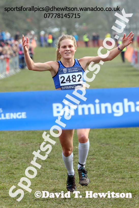 Womens under-20s 2016 Inter Counties Cross Country Champs. and Cross Challenge Final, Cofton Park, Birmingham. Photo: David T. Hewitson/Sports for All Pics